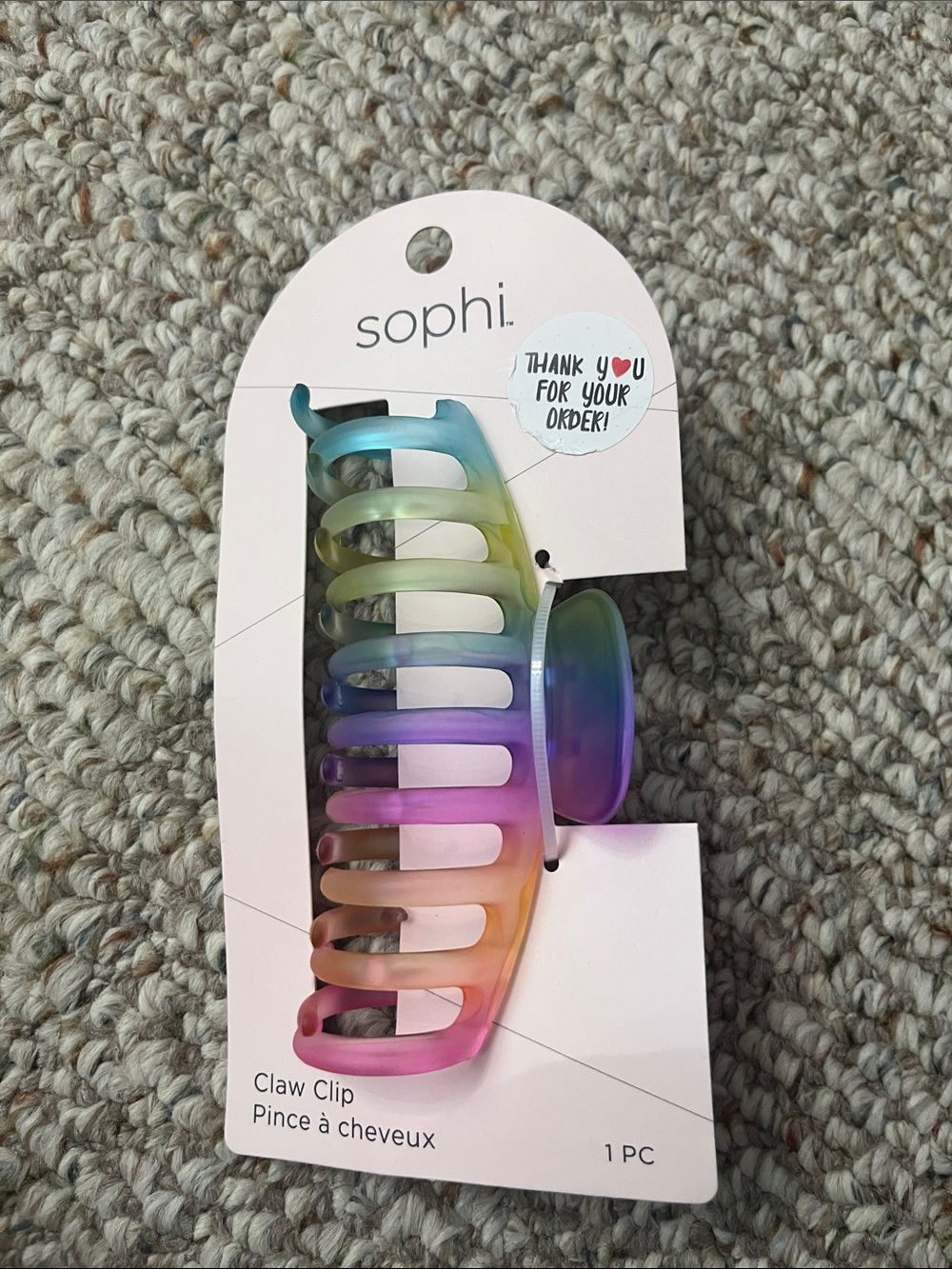 sophi Rainbow Ombre Claw Clip